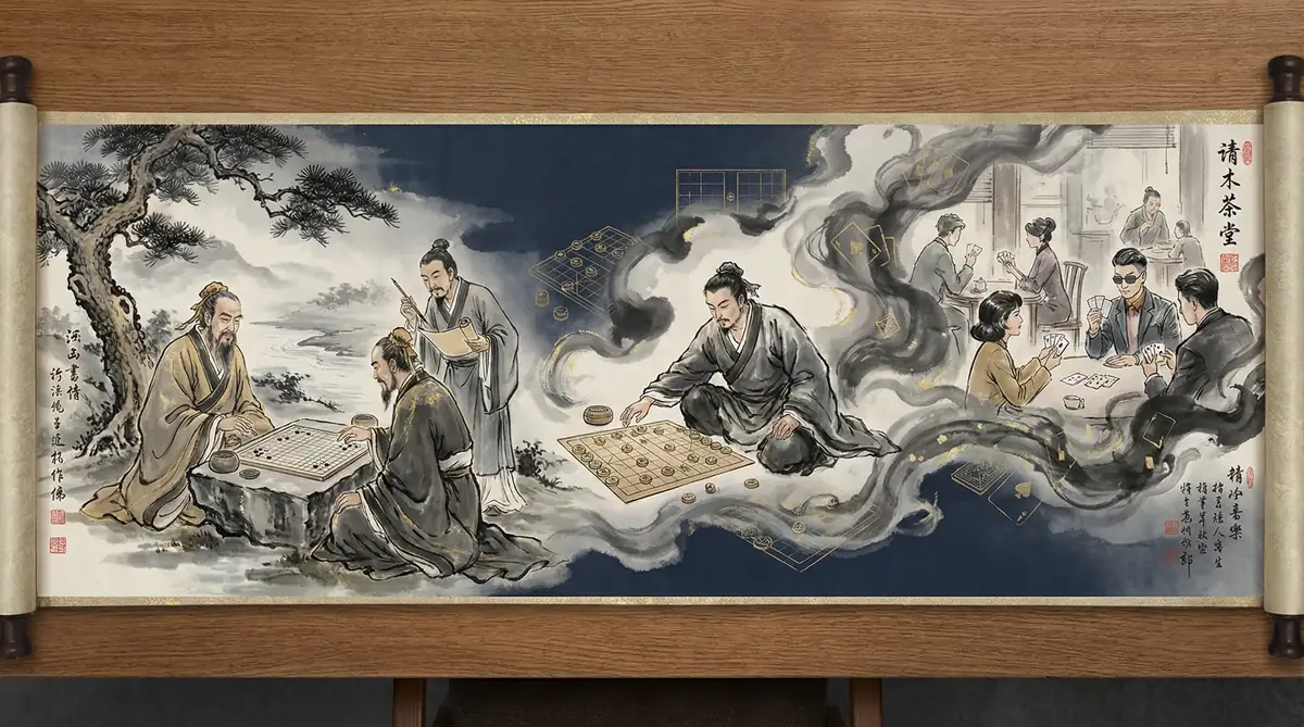 东方水墨棋局品牌故事长卷